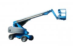 Automatic leveling system of self-propelled boom lifts